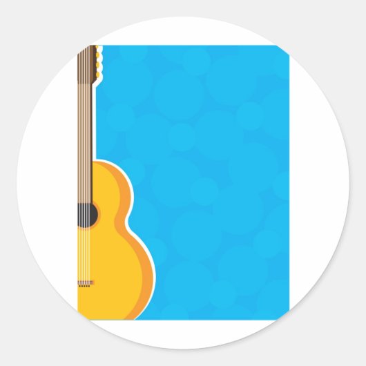 Sticker Rond Cadre de guitare (Devant)