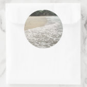 Sticker Rond Cadre de mariage sur la plage (Sac)