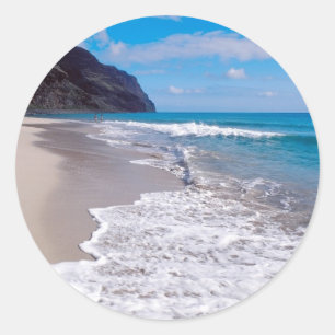 Sticker Rond Cadre de mariage sur la plage