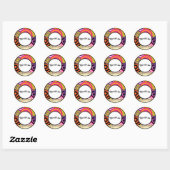 Sticker Rond cadre de style cercle modifiable (Feuille)