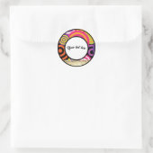 Sticker Rond cadre de style cercle modifiable (Sac)