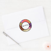 Sticker Rond cadre de style cercle modifiable (Enveloppe)