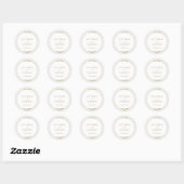 Sticker Rond Cadre Elégance Simple Moderne Classique Mariage (Feuille)