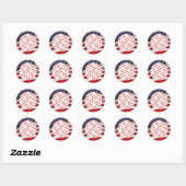 Sticker Rond Cadre photo American Flag Circle (Feuille)