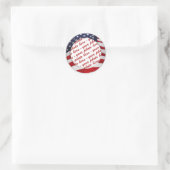 Sticker Rond Cadre photo American Flag Circle (Sac)