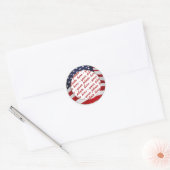 Sticker Rond Cadre photo American Flag Circle (Enveloppe)