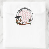 Sticker Rond Cadre photo de la Chouette (Sac)