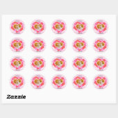 Sticker Rond Cadre photo valentin classique Sticke rond (Feuille)