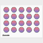 Sticker Rond cadre photo zebra rayures (Feuille)