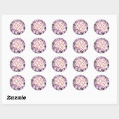Sticker Rond Cadres photo Pink Poppies (Feuille)