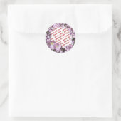 Sticker Rond Cadres photo Pink Poppies (Sac)