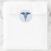 Sticker Rond Caducée (Sac)