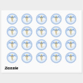 Sticker Rond Caduceus (Feuille)