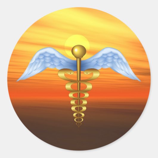 Sticker Rond Caduceus (Devant)