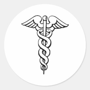 Sticker Rond Caduceus