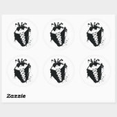 Sticker Rond caduceus anatomic (Feuille)