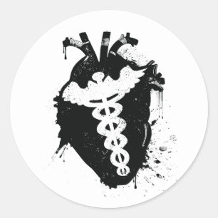 Sticker Rond caduceus anatomic