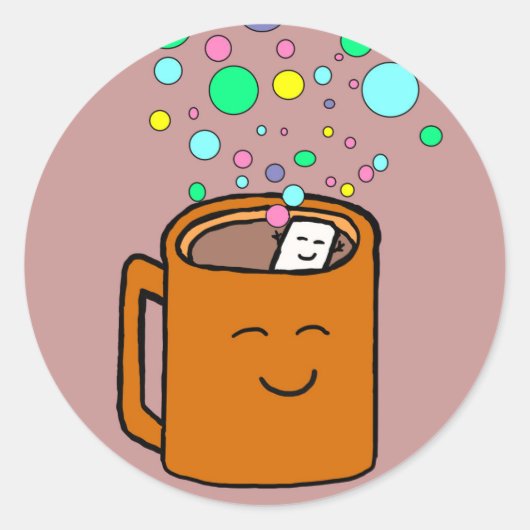 Sticker Rond café (Devant)