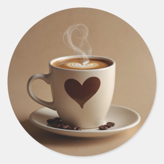 Sticker Rond café (Devant)