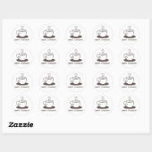 Sticker Rond Café (Feuille)
