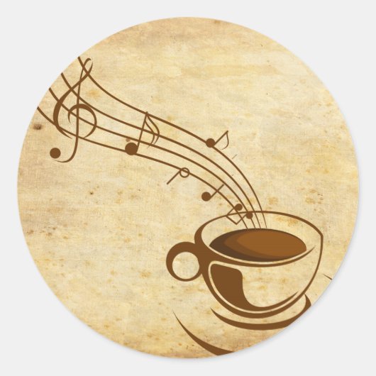 Sticker Rond café (Devant)