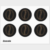 Sticker Rond café (Feuille)