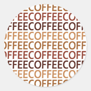 Sticker Rond Café