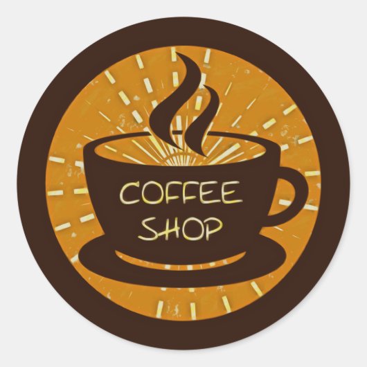 Sticker Rond Café (Devant)