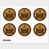 Sticker Rond Café (Feuille)