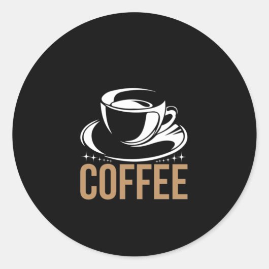 Sticker Rond Café Art (Devant)