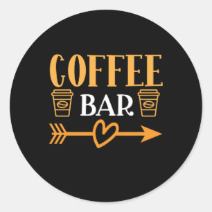 Sticker Rond Café Art Café Bar
