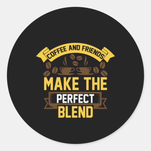 Sticker Rond Café Art Café Et Amis (Devant)