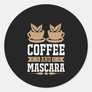 Sticker Rond Café Art Café Et Mascara