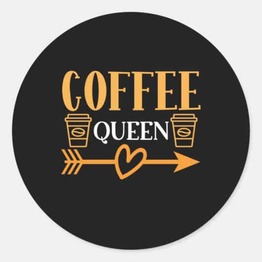 Sticker Rond Café Art Café Queen (Devant)