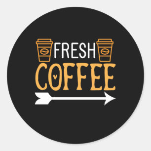 Sticker Rond Café Art frais