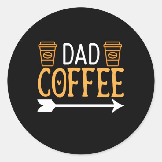 Sticker Rond Café Art Papa Café (Devant)