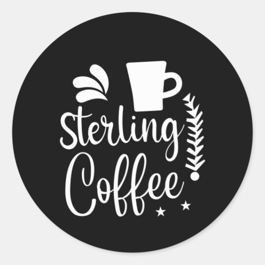 Sticker Rond Café Art Sterling Café (Devant)