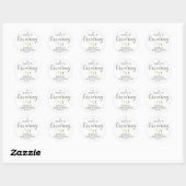 Sticker Rond Café Baby shower verdure Favoriser (Feuille)