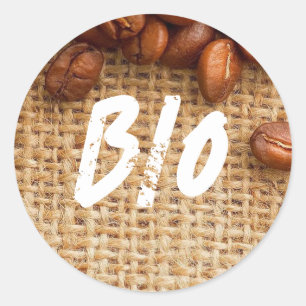 Sticker Rond Café Bio
