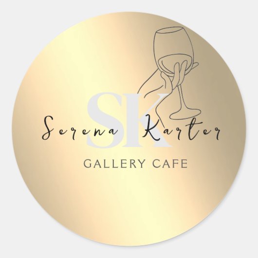 Sticker Rond Café Café Café Café Café Café Restaurant Café (Devant)