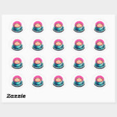 Sticker Rond Café Cappuccino (Feuille)