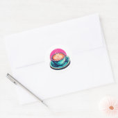 Sticker Rond Café Cappuccino (Enveloppe)