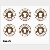 Sticker Rond Café chaud (Feuille)