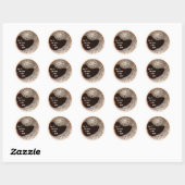 Sticker Rond Café chaud  (Feuille)