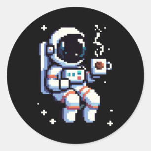Sticker Rond Café cosmique : Astro Java - Spiritueux