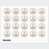 Sticker Rond Café Decaf (Feuille)