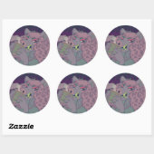 Sticker Rond Café du matin (Feuille)