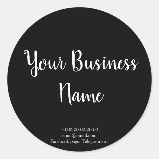 Sticker Rond Café élégant de style de tableau, boulangerie, St (Devant)