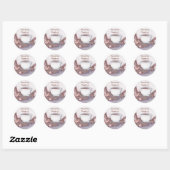 Sticker Rond Café en noisette de cannelle (Feuille)