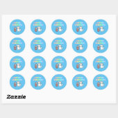 Sticker Rond Café et chat pour Louvain de café (Feuille)